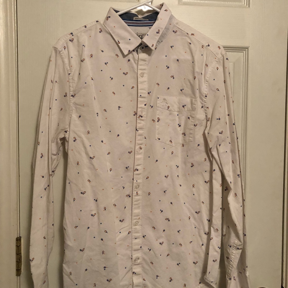 Original Penguin White w/ Tennis Rackets Medium